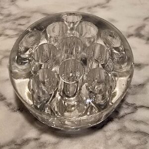 Source Unknown Clear Glass Flower Frog